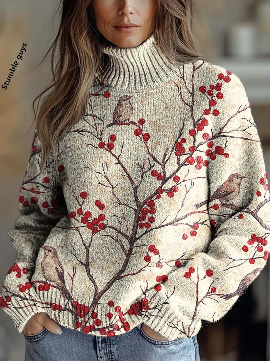 Women's Sweater Autumn Winter Fashion Casual Soft Warm Cozy Skin-Friendly Daily Wear Santa Hoodie Christmas Gift Knit Top