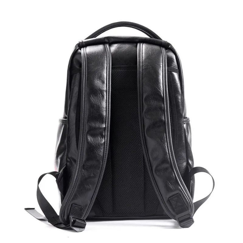 Fashion Leather Backpack Men Large Shoulder Bag Travel Backpack Camouflage Laptop Student School Bags black Bagpack mochilas