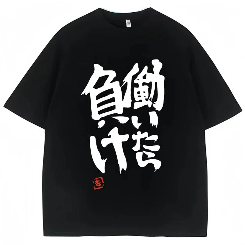 Anime Futaba Anzu Same Print T Shirt Chinese Word Cosplay Style T Shirts  Fashion Summer Women Tees Streetwear