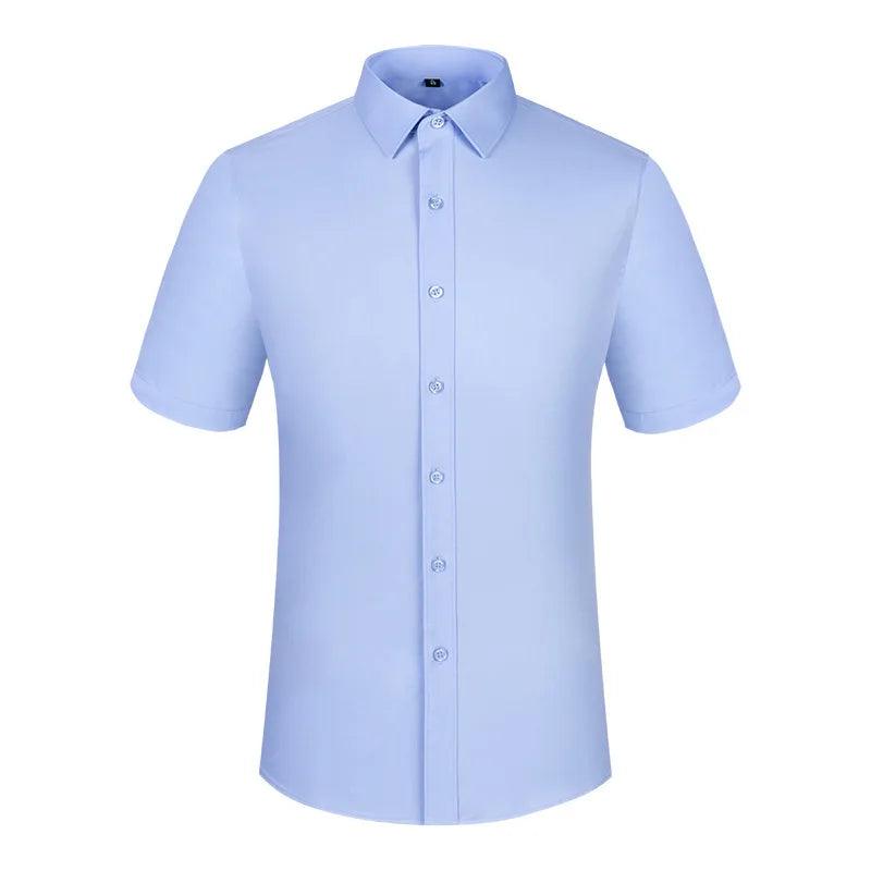 Lynett Lamar Men's Bamboo Fiber Anti-Wrinkle Long Sleeve Dress Shirt — Non-Iron Business S–8XL