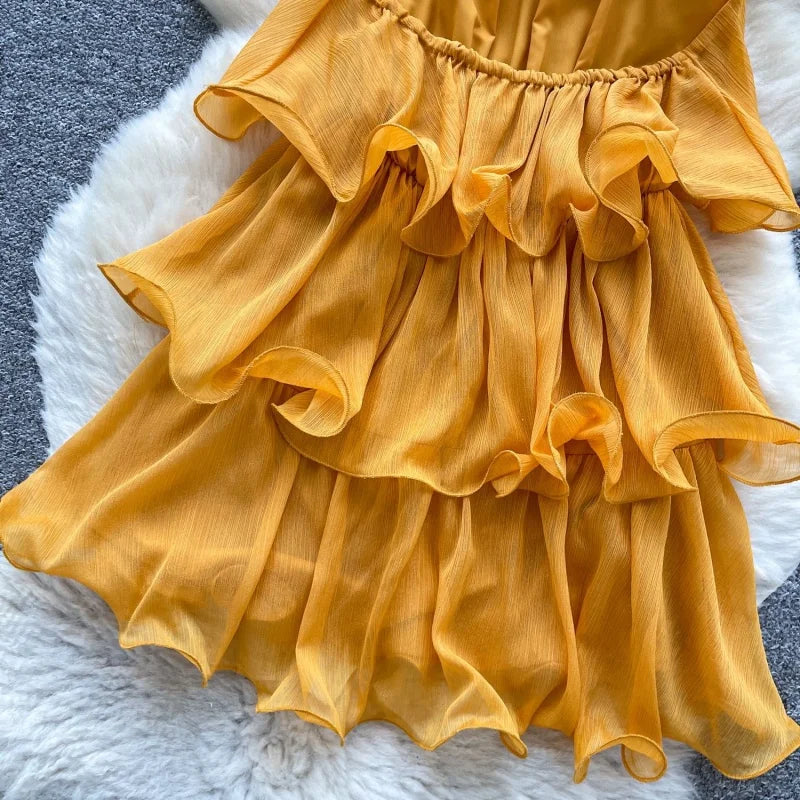 Sexy Bandage Halter Mini Dress Summer Clothing Women 2026 Sleeveless Backless Cake Dresses Evening Party Club Vacation Sundress