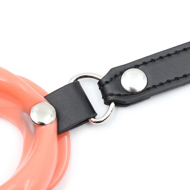 Sex Toy For Woman Couples Games Adult PU Erotic Slave Lips O Ring Open Mouth Gag Oral Fetish Bdsm Bondage Restraints Erotic Toys