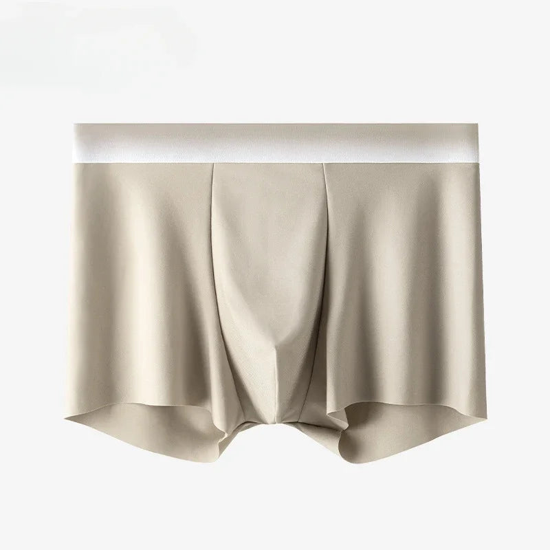 Ice silk Men's Underwear Men's Boxers Cotton crotch Men's New Breathable Four-corner Boxer Shorts мужские трусы  boxers for men