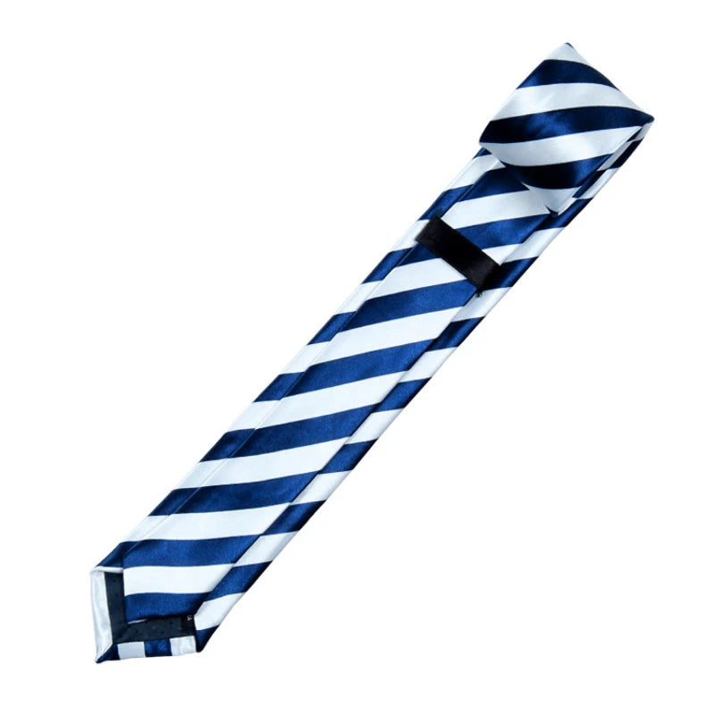 5CM Black White Striped Neckties For Men Formal Dress Neckwear Silk Imitation Narrow Neck Ties Women Shirts Casual Daily Cravate