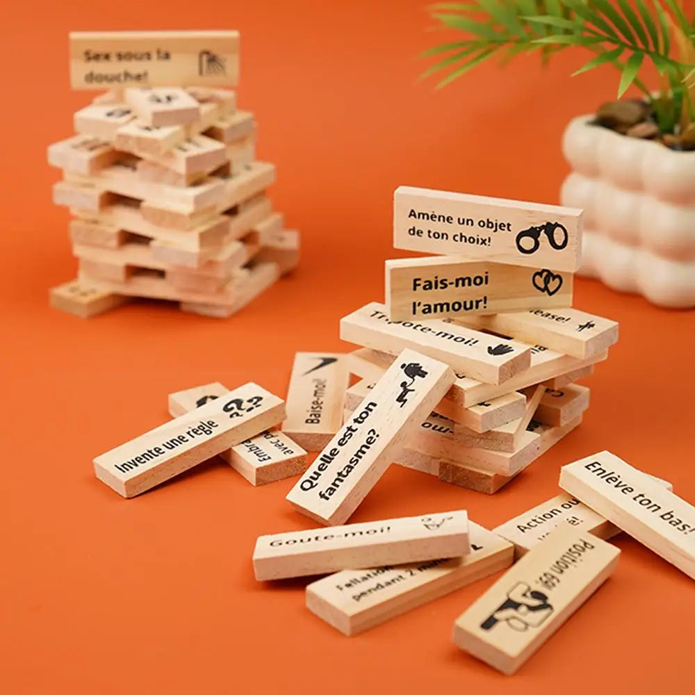 Block Tower Game For Adults Sex Toys Wooden Block For Tumbling Tower Stacking Games Erotica Party SM Block