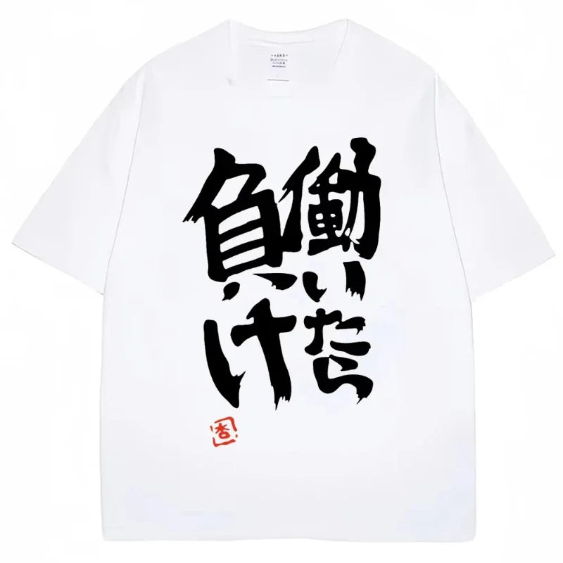 Anime Futaba Anzu Same Print T Shirt Chinese Word Cosplay Style T Shirts  Fashion Summer Women Tees Streetwear