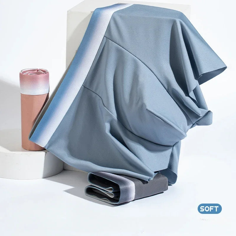 Ice silk Men's Underwear Men's Boxers Cotton crotch Men's New Breathable Four-corner Boxer Shorts мужские трусы  boxers for men