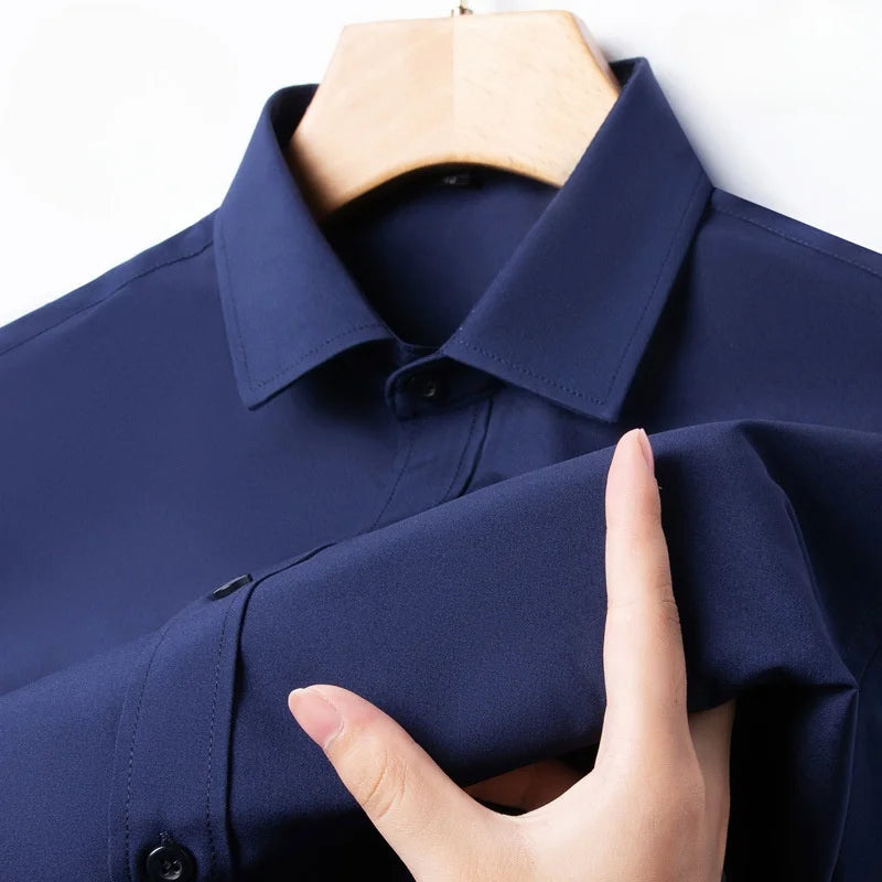 Lynett Lamar Men's Slim Fit Anti-Wrinkle Long Sleeve Dress Shirt — Social Business Casual S–4XL