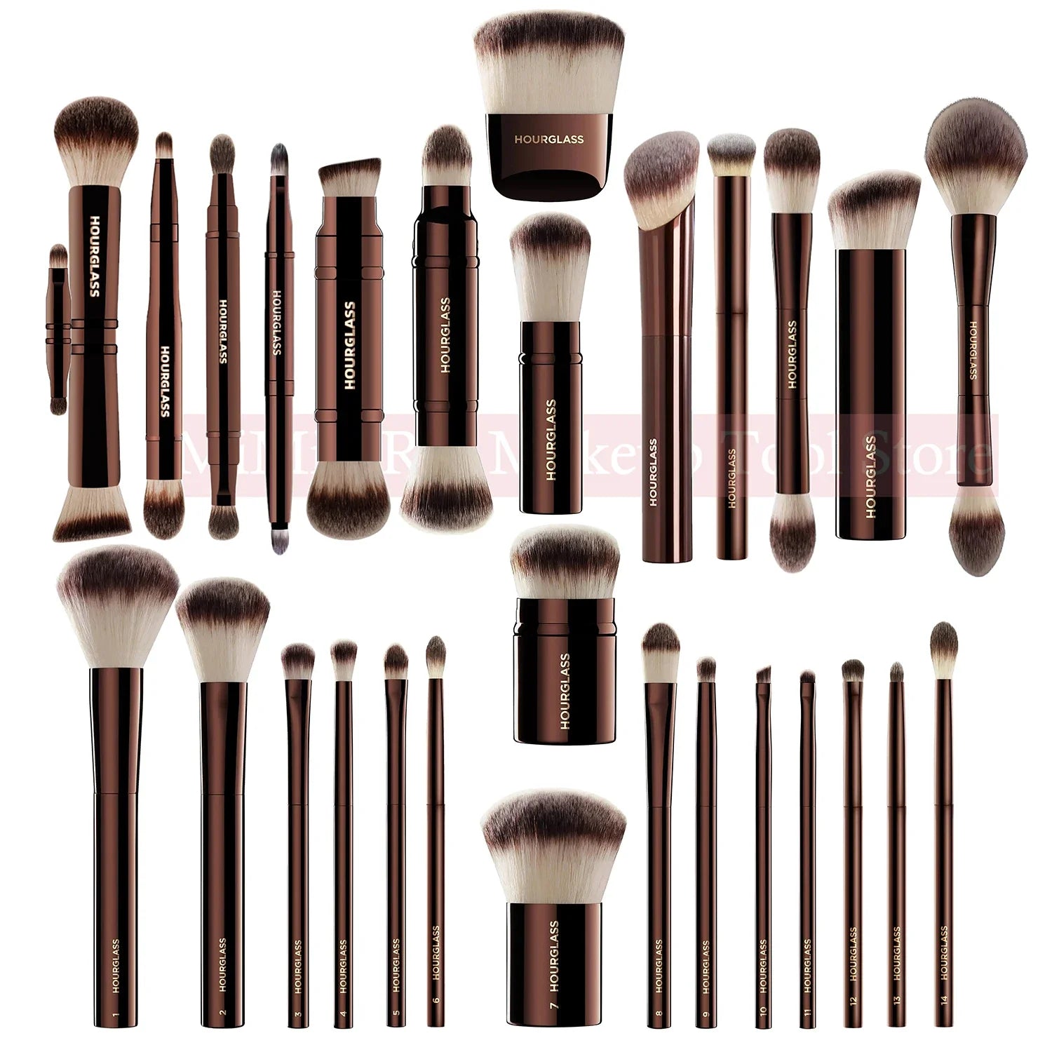 Makeup Brushes Powder Foundation Blush concealer Brush Eyeshadow Liner Smudge Brush Makeup Tool with Box single