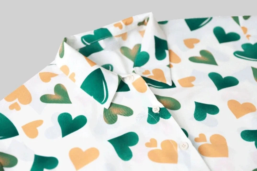 Woman Top Love Shirts & Blouses for Women Green New Collection 2025 Elegant and Youthful S Y2k Fashion Clothing Sales Cool Cute