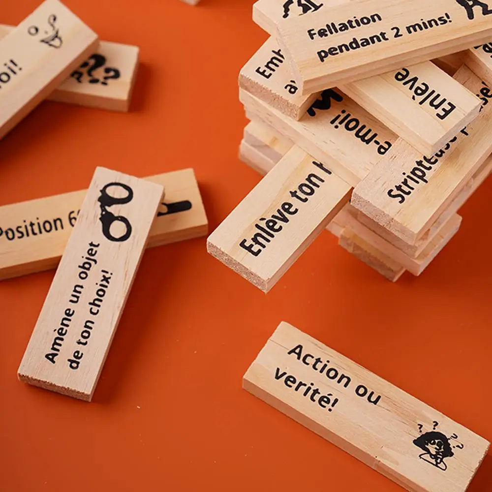 Block Tower Game For Adults Sex Toys Wooden Block For Tumbling Tower Stacking Games Erotica Party SM Block