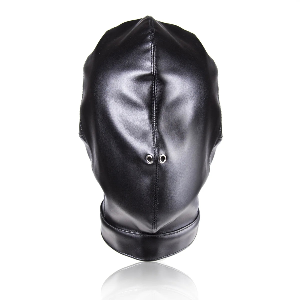 Women Fetish Erotic bdsm Bondage Restraints Adult toys Sex Toy for Sex Mask PU Leather SM Closed Hood Blindfold Sex toys