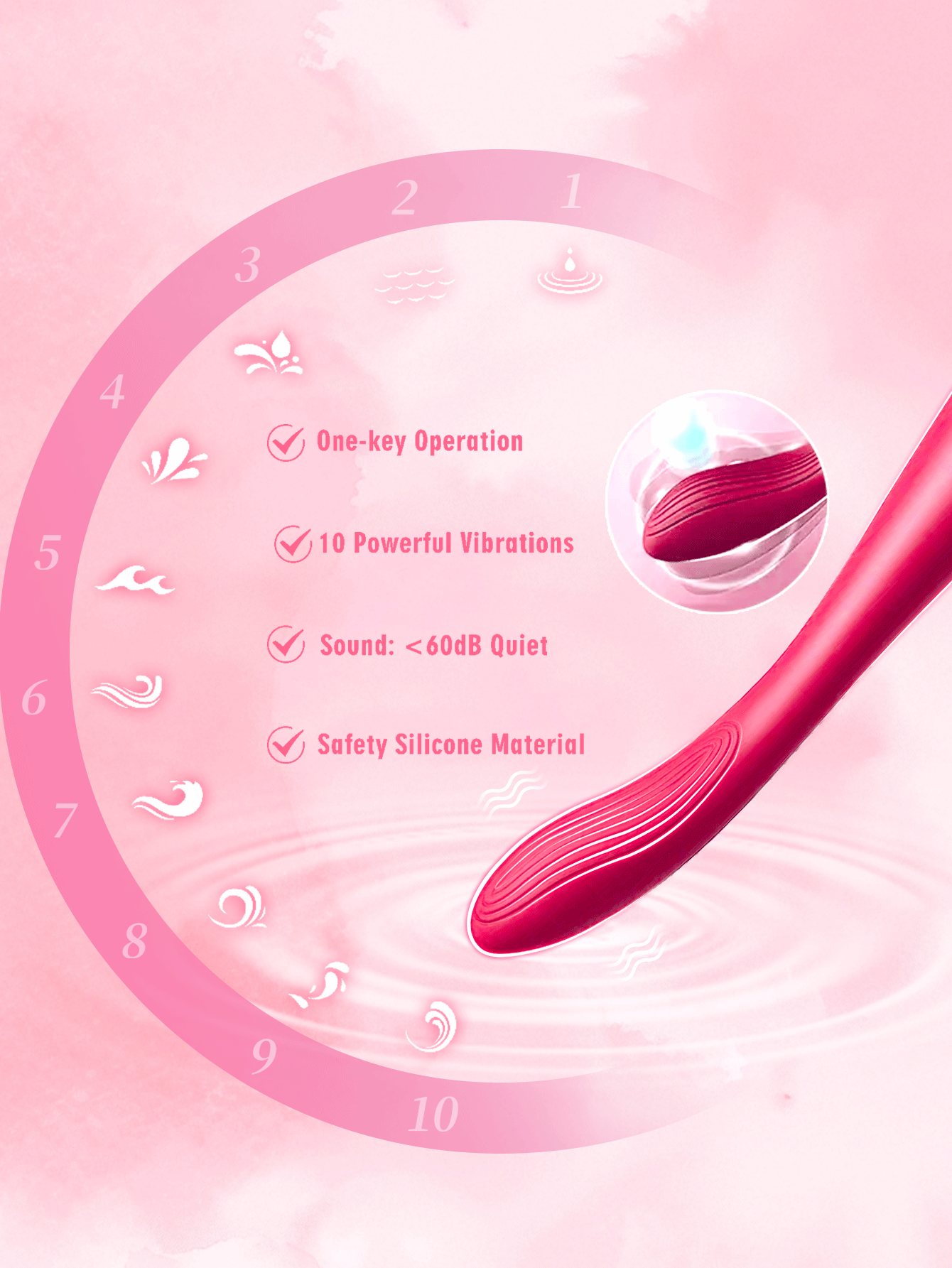 Adult toy vibrator, female adult sex toy, G-spot clitoral vibrator, clitoral stimulator, for couples' foreplay