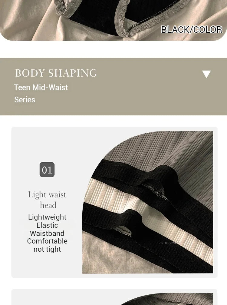 Pure Cotton Underwear for Women Female Breathable Mid-Waist Underpants Girls Solid Color Briefs Short Sexy Lingerie Нижнее Белье