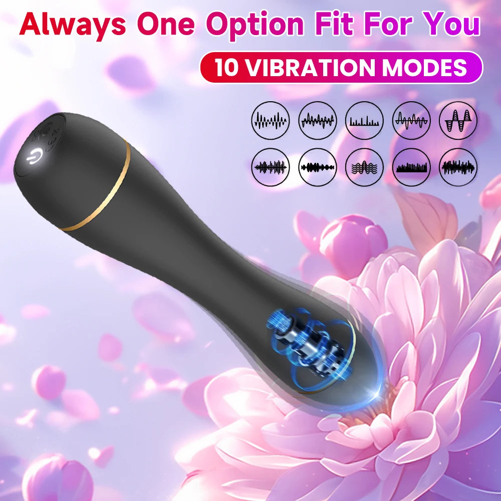 Mini Bullet Vibrator Adult Toy Clitoral Nipple Stimulation 10 Mode, G Spot Stimulator Vagina Anal Massage Adult Toy for Females