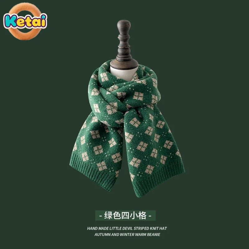 Women's Knitted Scarf for Fall and Winter, Red, Warm and Versatile, Perfect for Students, Couples and Christmas Gifts, Wool Wrap