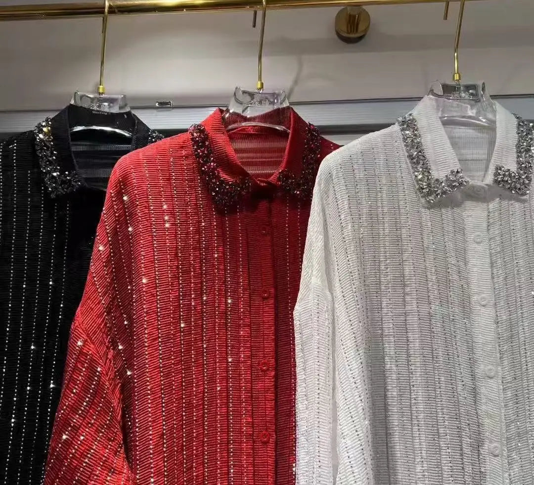 Woman Clothes Autumn Luxury Women's Shirts & Blouses Woman Blouses Female Clothing Long Sleeve Loose Casual High Street Top