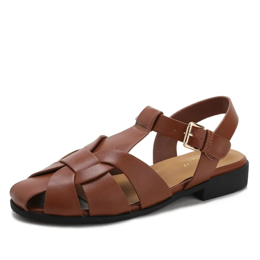 Women Flat Sandals Summer Female Shoes Elegant Office Ladies Sandals Casual Beach Sandalias Roman sandalias Zapatos de mujer