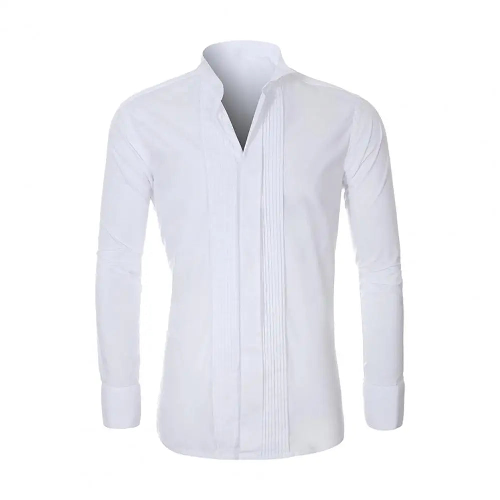 Lynett Lamar Men's Winged Collar Tuxedo Dress Shirt — Formal Wedding & Dinner