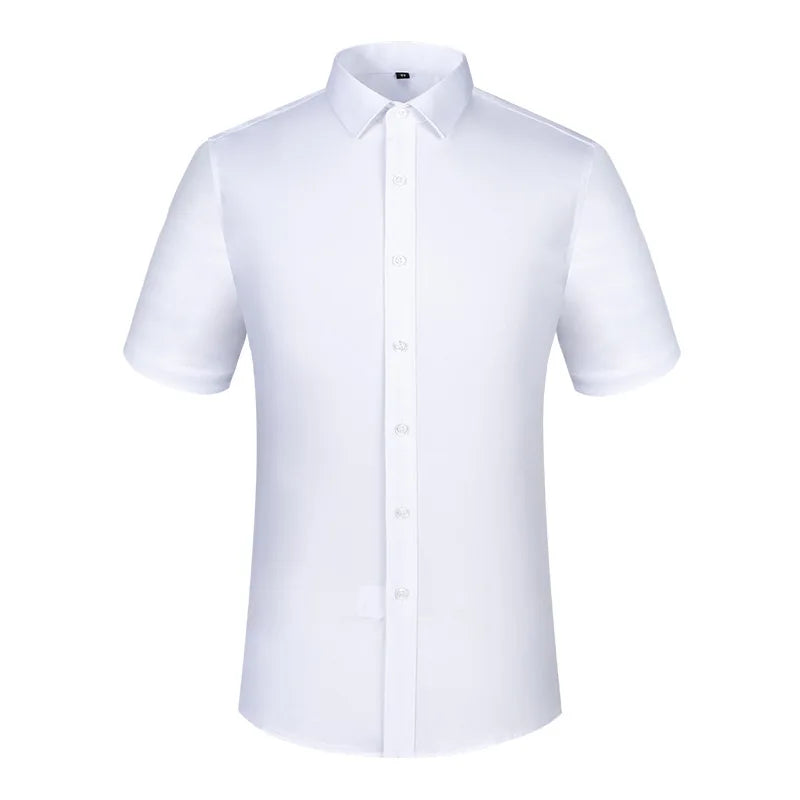 Lynett Lamar Men's Bamboo Fiber Anti-Wrinkle Long Sleeve Dress Shirt — Non-Iron Business S–8XL