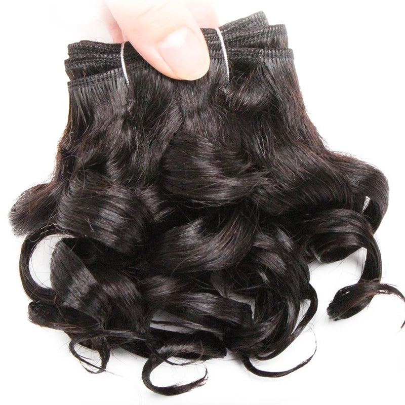 Human Hair Bundles 6 Bundles Ombre Bouncy Curl Bundles For Women Natural Brazilian Hair Weaves 200G For A Full Head Blonde T1B30