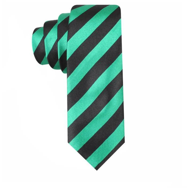 5CM Black White Striped Neckties For Men Formal Dress Neckwear Silk Imitation Narrow Neck Ties Women Shirts Casual Daily Cravate