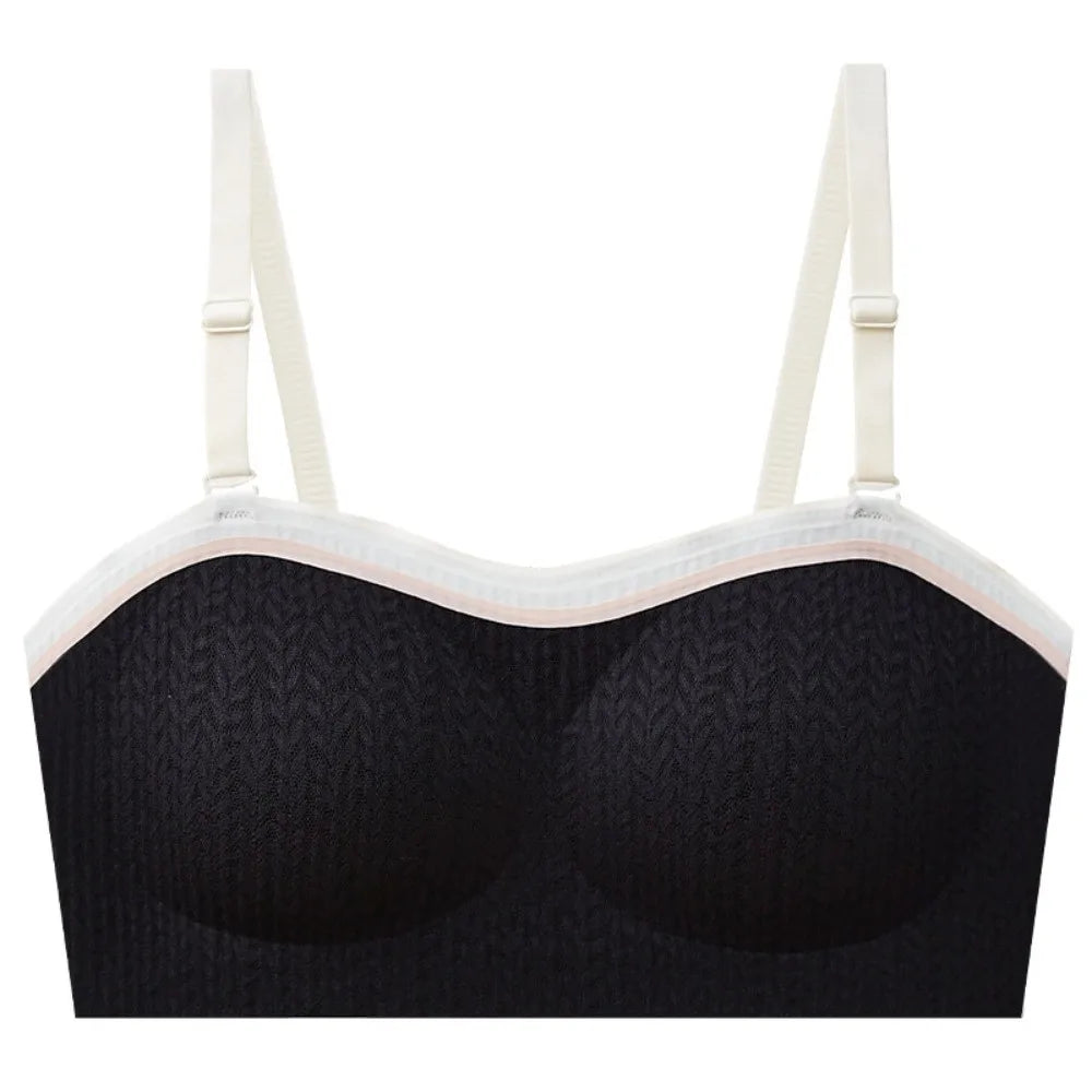 Lingerie Adjustable Wireless Bra Close-fitting Elastic Traceless Brassiere for Women Anti-sagging Gathered Breasts