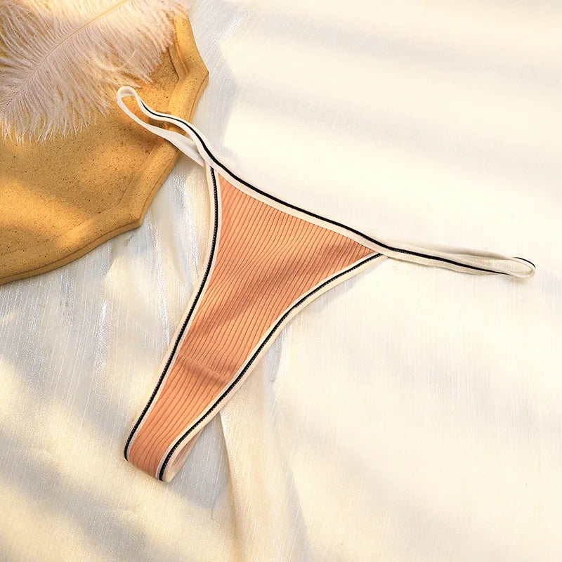 Women's Underwears One-piece Sexy G-Strings Low-waist Cotton Antibacterial Panties Yoga Girls Sports Fitness T-back Intimates