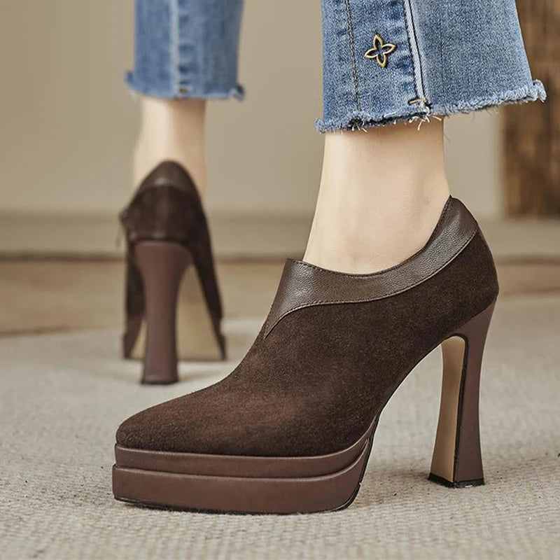 High Heels Women Pointed Toe Shoes Fashion Dress Pumps Sexy Designer Luxury Shoes 2025 Autumn Elegant Party Zapatos De Mujer