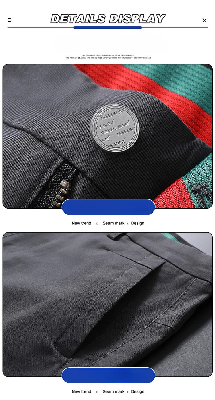 Business Casual Trousers Men's 2024 Autumn New Men's Clothes Work Pants Male Formal Dress Straight Pants Black Gray Khaki