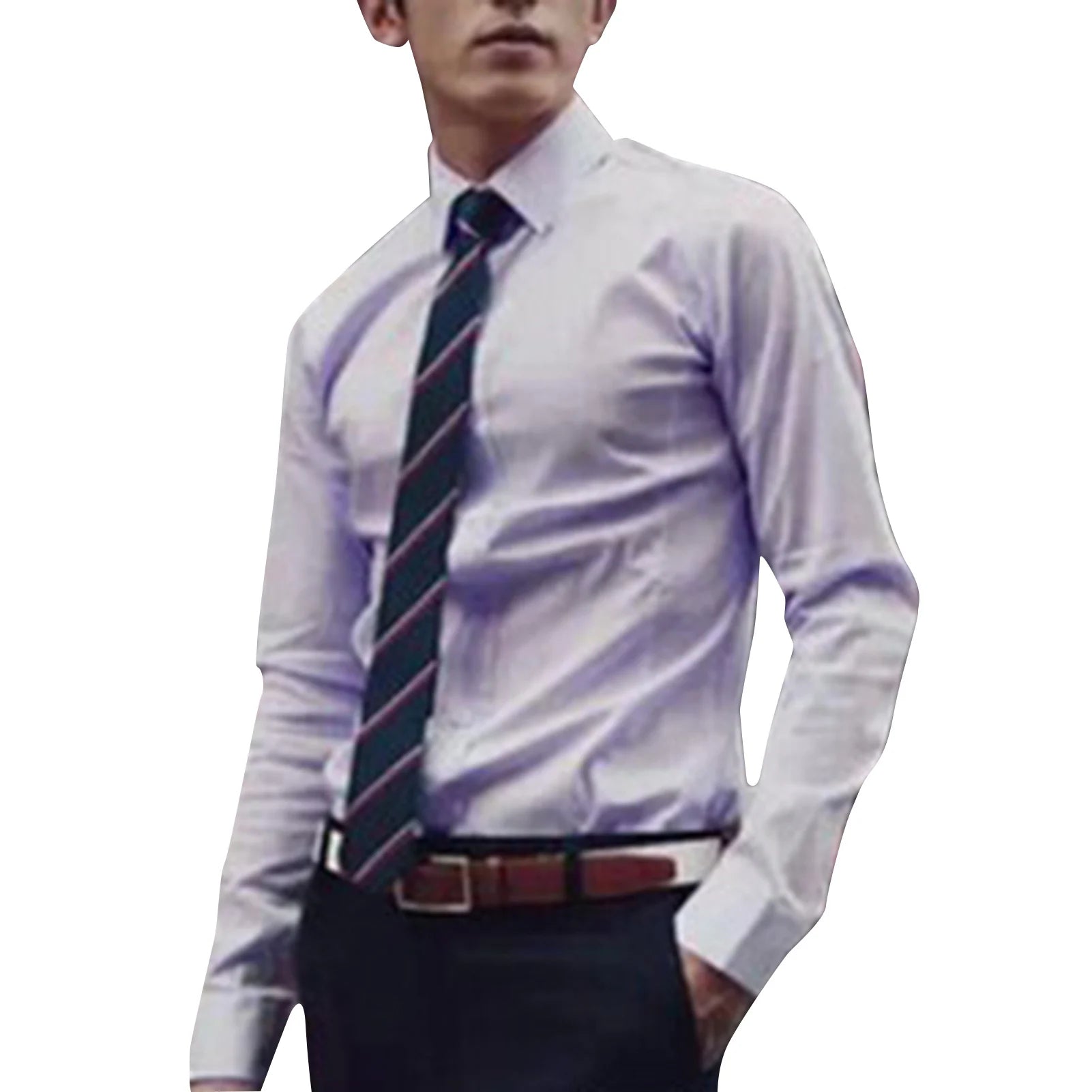 M - 5XL Men Business Shirt Long Sleeved Slim Solid Color Casual Plus Size Social Men Shirt рубашка мужская camisa masculina