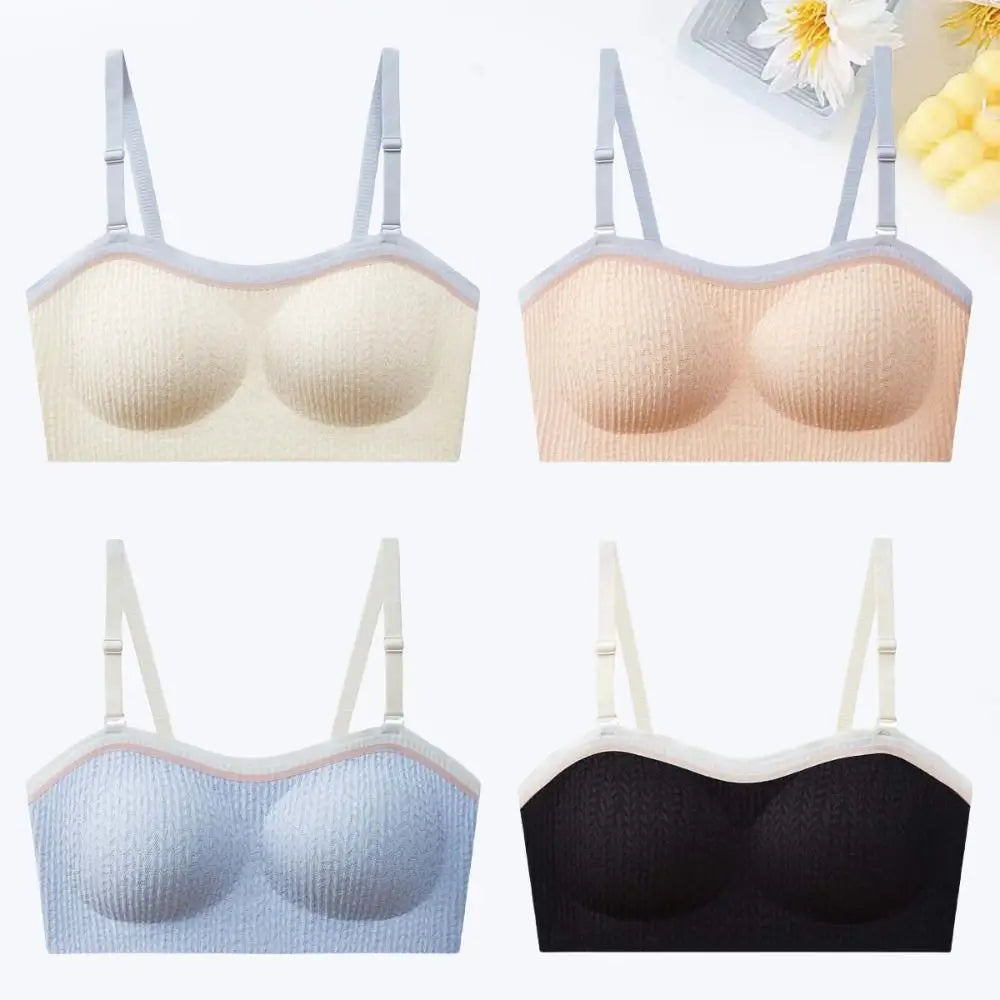 Lingerie Adjustable Wireless Bra Elastic Traceless Close-fitting Push Up Underwear Anti-sagging Gathered Breasts