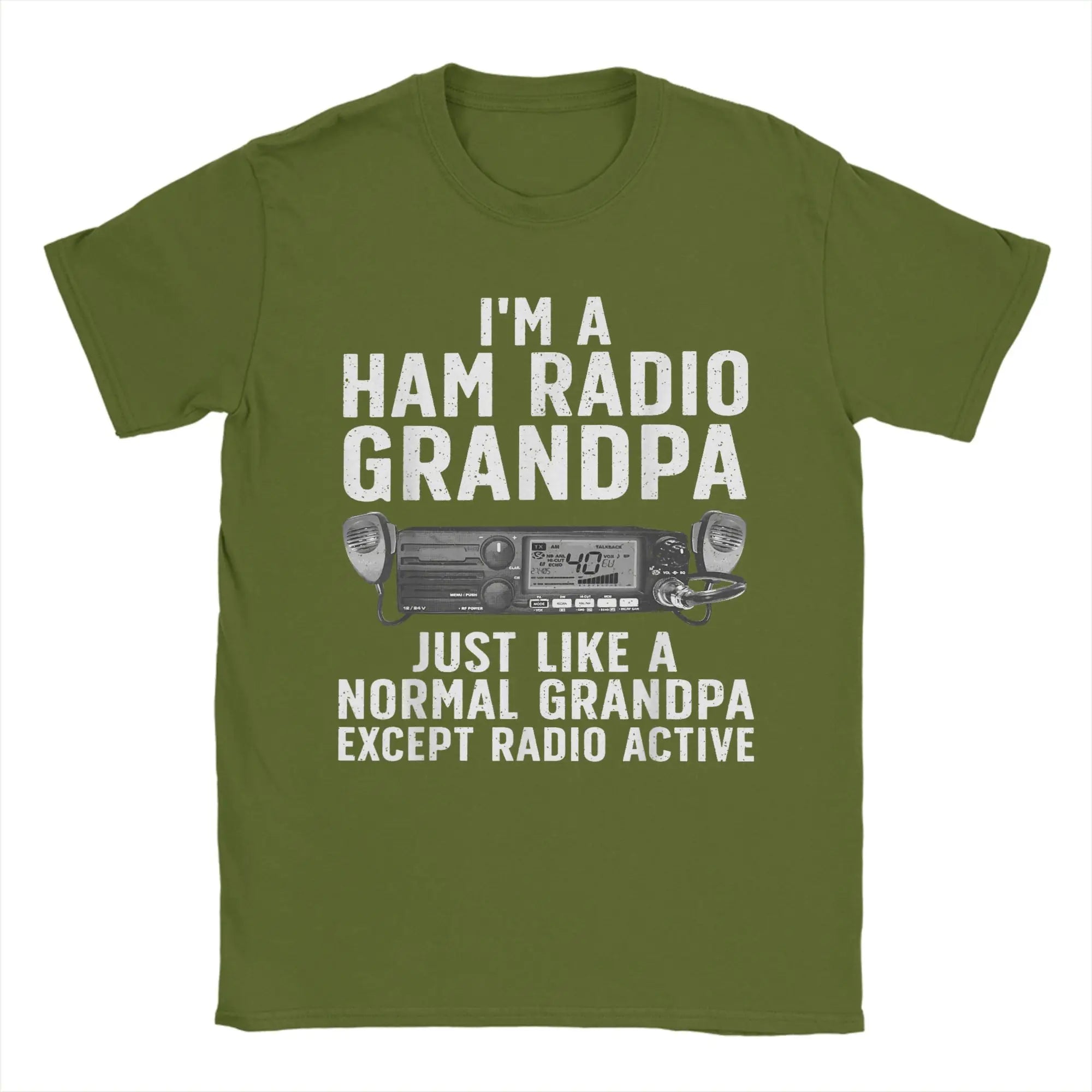 Men T-Shirts Funny Ham Radio Art Humorous 100% Cotton Tees Short Sleeve  T Shirts Crew Neck Clothing New Arrival