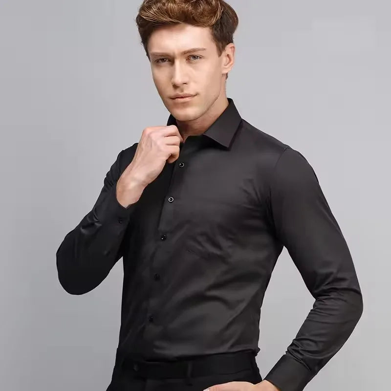 Lynett Lamar Men's Formal Office Shirt with Chest Pocket — Sizes S to 7XL