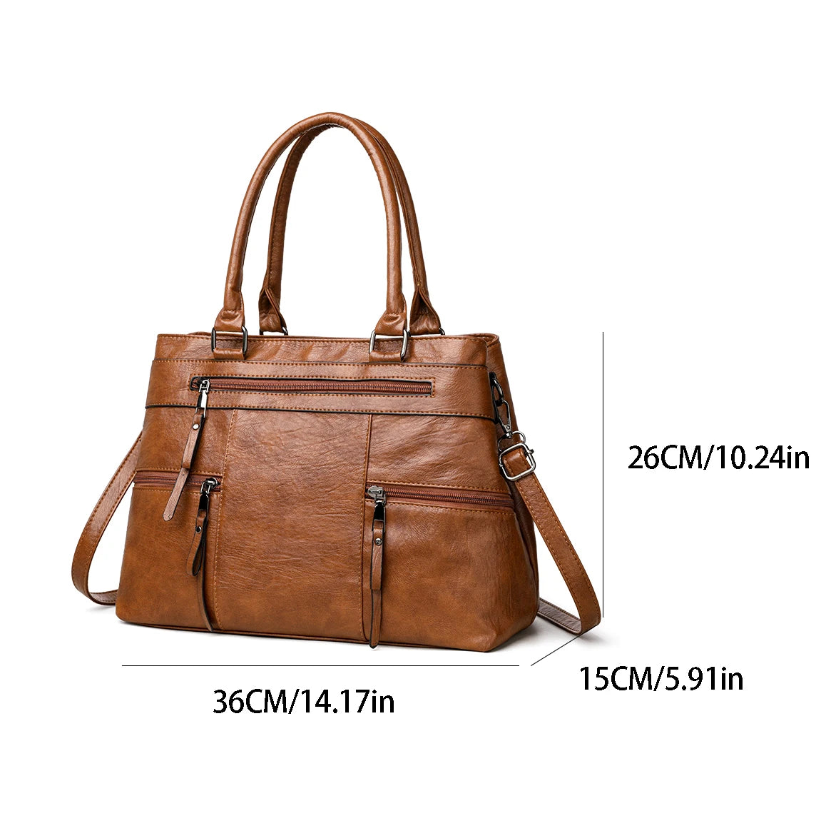 Elegant Handbag For Women High Quality Leather Top-Handle Bags Purse Ladies Shoulder Crossbody Bag Casual Tote Bolso Marca Lujo