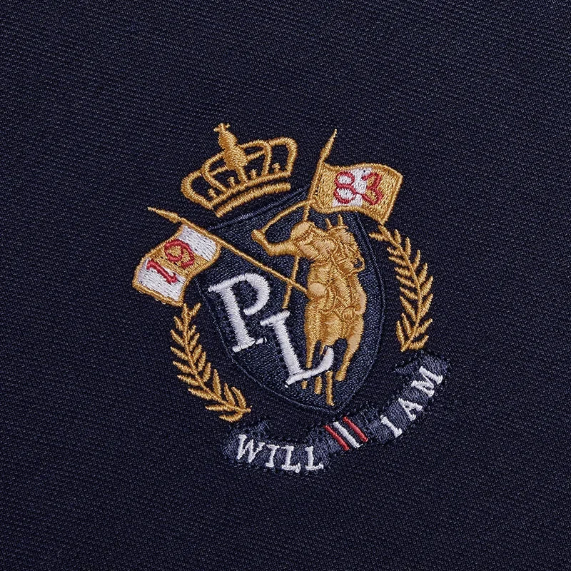 polo shirt men's short-sleeved men's clothes Summer men's business casual middle-aged dad shirt summer Paul shirt royal blue