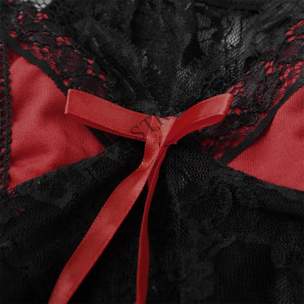 Erotic Lingerie Women Sexy Lingerie Lace Nightwear Dress Embroidery Lace Sexy Lady Lenceria Sexy Sleepwear Women Sex Products