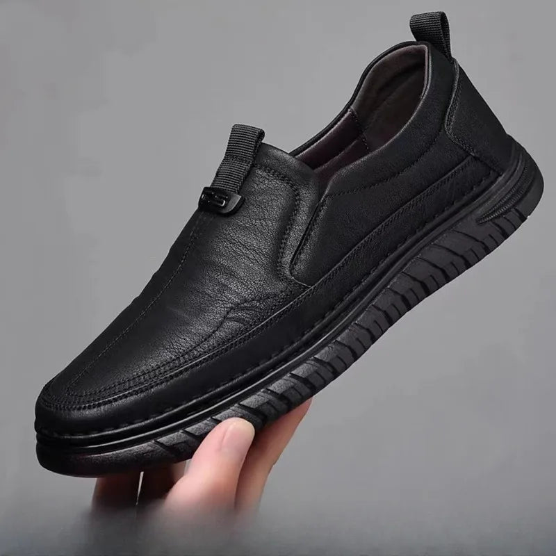 Men Business Dress Shoes Fashion Handmade Leather Casual Shoes for Men Soft Sole Driving Flats Comfort Slip on Loafers Moccasins