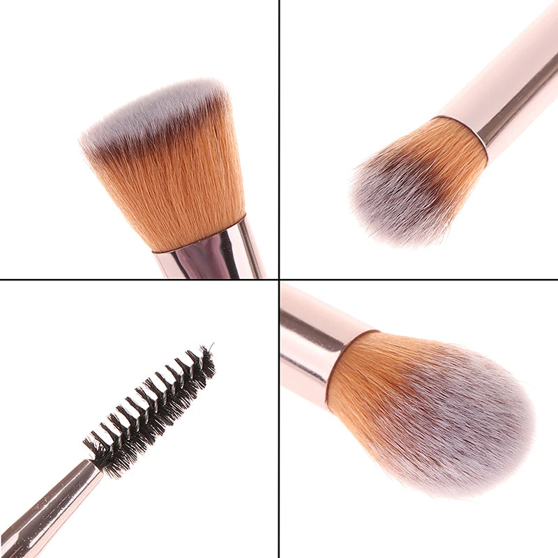Makeup Brushes Face Eyes Make Up 7Pcs Brush Eyelash Eyeshadow Eyebrow Eyeliner Foundation Powder Blush Highlight Lips Brush