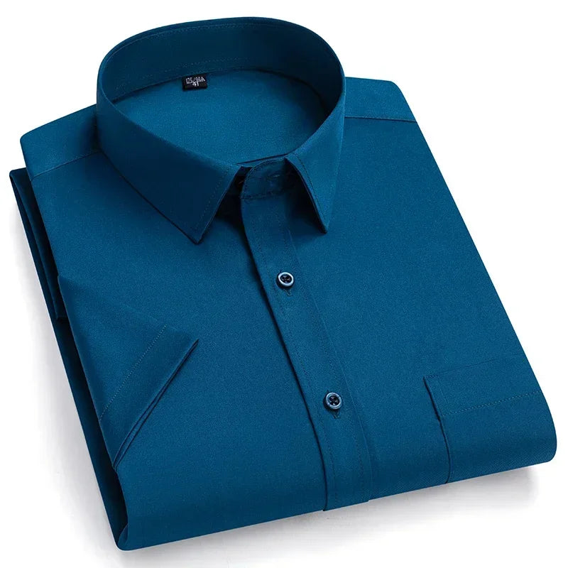 Lynett Lamar Men's Non-Iron Short Sleeve Stretch Shirt — Smart Casual Summer