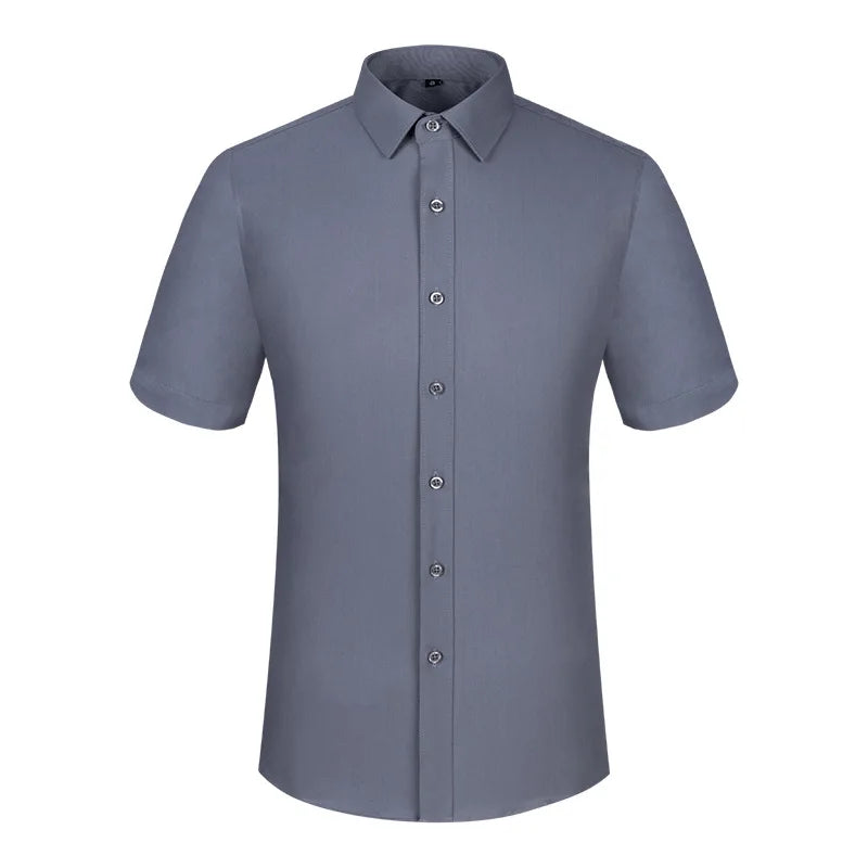 Lynett Lamar Men's Bamboo Fiber Anti-Wrinkle Long Sleeve Dress Shirt — Non-Iron Business S–8XL
