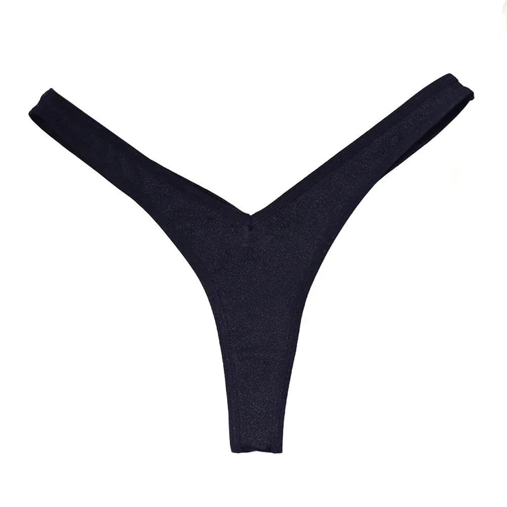 Women Sexy V Waist Sexy Sports Thongs G-string Breathable Panties Low Waist Underwear Knicker T Pants Elastic Bikini Underpants