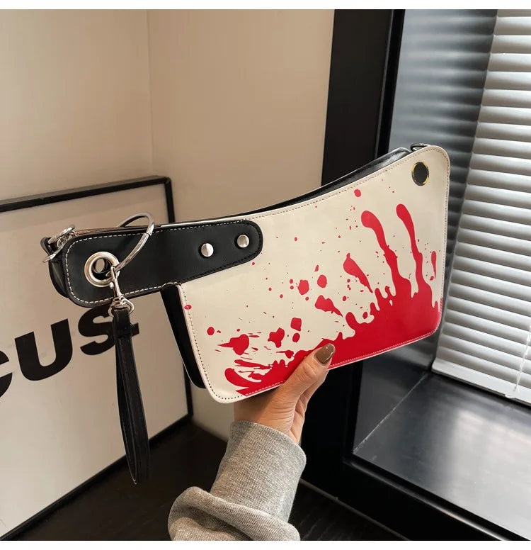 Small Purses And Handbags For Women Unique And Fun Design Leather Crossbody Shoulder Bag Knife Shaped Top Handle Bags Purse