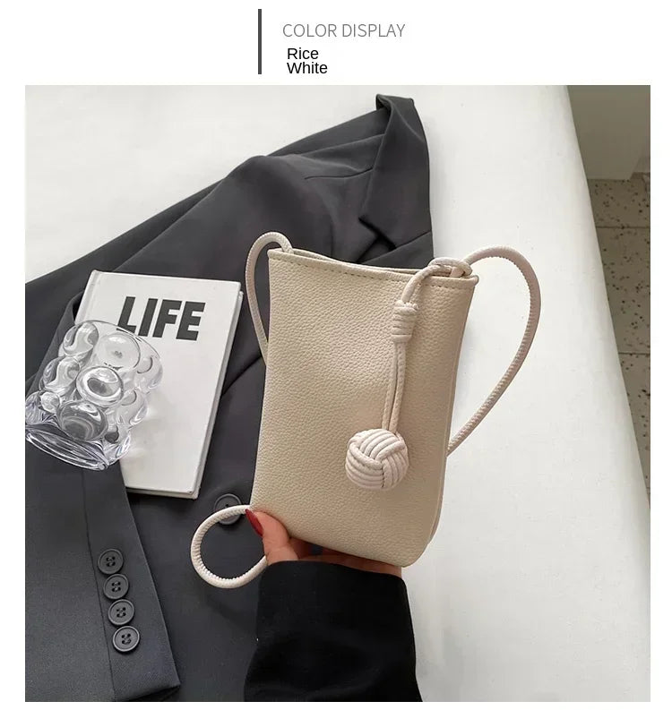 Women Handbags Female PU Leather Shoulder Bags Simple Large Capacity Crossbody Bags Portable Phone Purse Vacation Travel