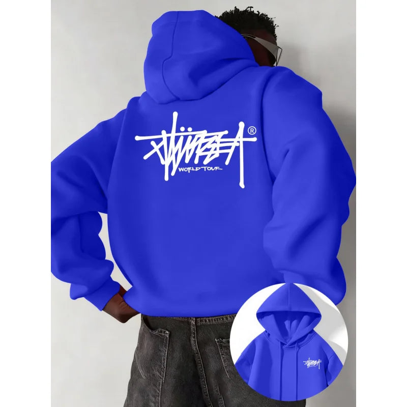 Street Urban Style Pullover Hoodie | Printed Design | Durable Fabric | Casual Top | S-3XL