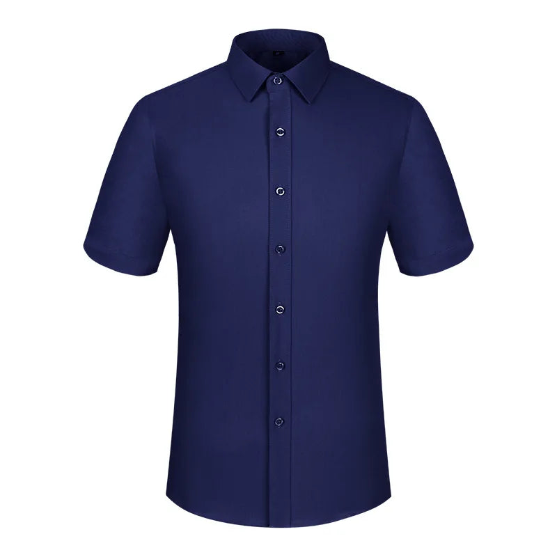 Lynett Lamar Men's Bamboo Fiber Anti-Wrinkle Long Sleeve Dress Shirt — Non-Iron Business S–8XL