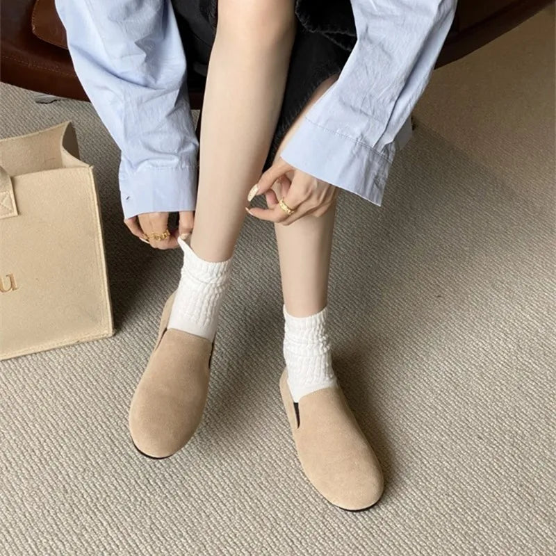 Women's Flat Shoes 2025 New Style Sports Shoes Women's Leather Casual Loafers Women Work Shoes Comfortable for Work Flats