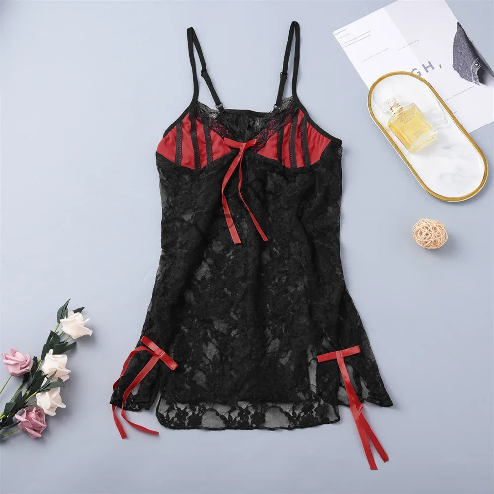 Erotic Lingerie Women Sexy Lingerie Lace Nightwear Dress Embroidery Lace Sexy Lady Lenceria Sexy Sleepwear Women Sex Products