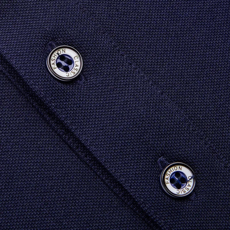 polo shirt men's short-sleeved men's clothes Summer men's business casual middle-aged dad shirt summer Paul shirt royal blue