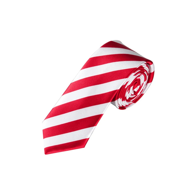 5CM Black White Striped Neckties For Men Formal Dress Neckwear Silk Imitation Narrow Neck Ties Women Shirts Casual Daily Cravate